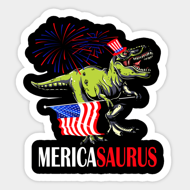 Mericasaurus 4th of july independence day gift Sticker by DODG99